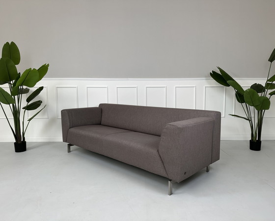 Image 1 of 2X Rolf Benz Linea 318 Stoff Grau Taupe Designer Sofa Couch