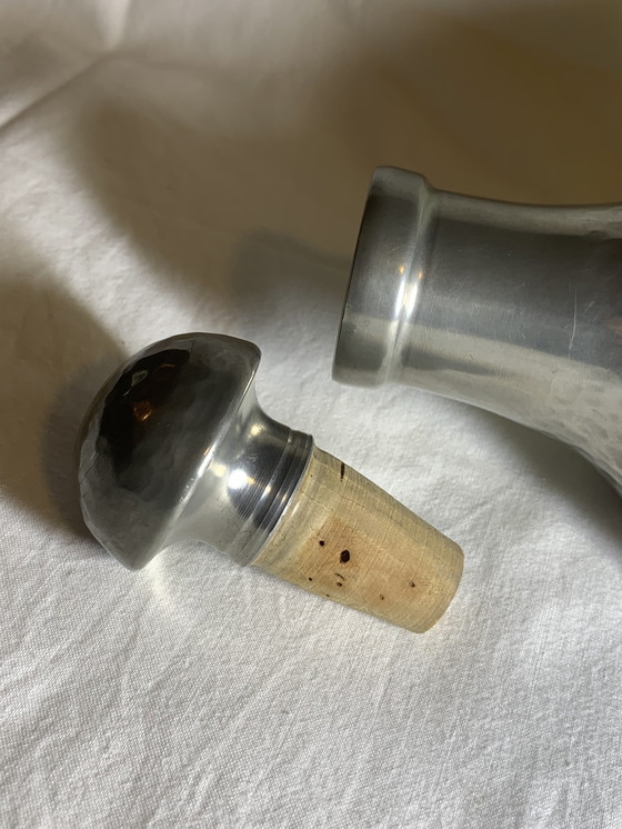 Image 1 of Gero - Georg Nilsson - Dreieckige grüne Glaskaraffe und zwei Gläser