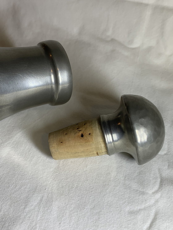 Image 1 of Gero - Georg Nilsson - Dreieckige grüne Glaskaraffe und zwei Gläser