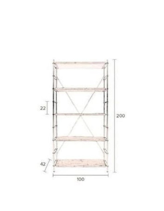 Image 1 of Dutchbone Industrielles Bücherregal aus Holz