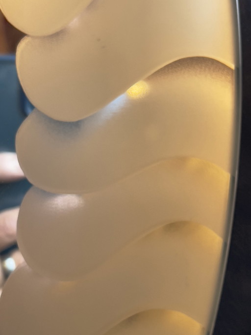 Vintage geätzter ovaler Wandspiegel