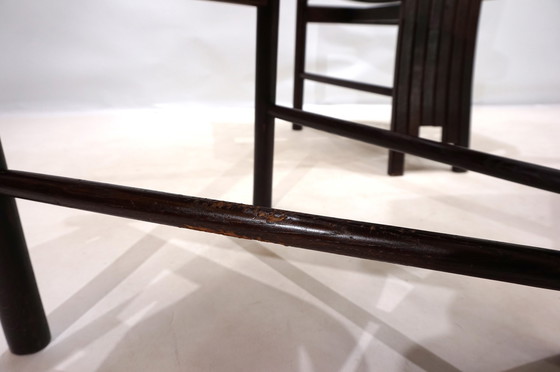 Image 1 of Satz von 3 Allmilmö Brutalist Esszimmerstühle Eiche, 1980