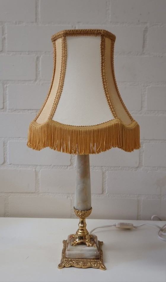 Image 1 of 2138 Hollywood Regency Tischlampe aus Marmor