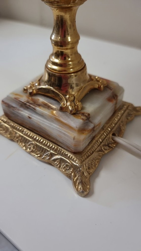 Image 1 of 2138 Hollywood Regency Tischlampe aus Marmor