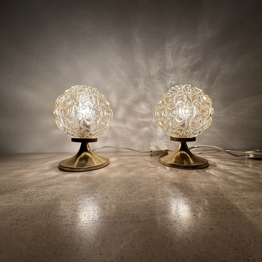 2er Set Helena Tynell Bubble Tischlampe , 1970er Jahre