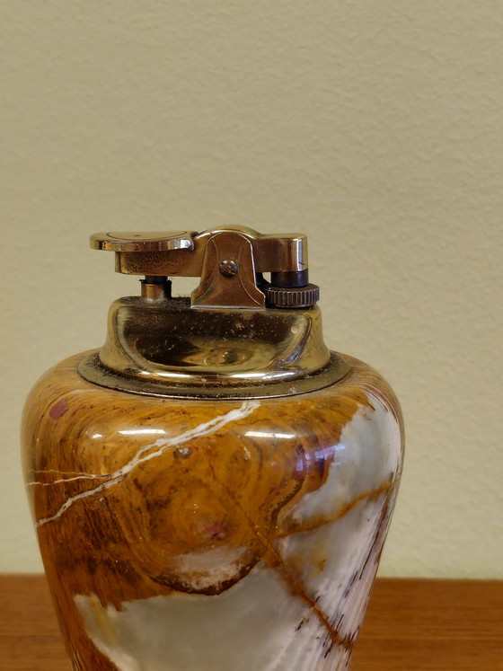 Image 1 of Vintage Onyx Gasfeuerzeug Tischfeuerzeug