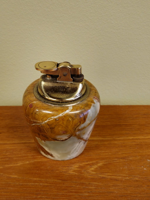 Vintage Onyx Gasfeuerzeug Tischfeuerzeug