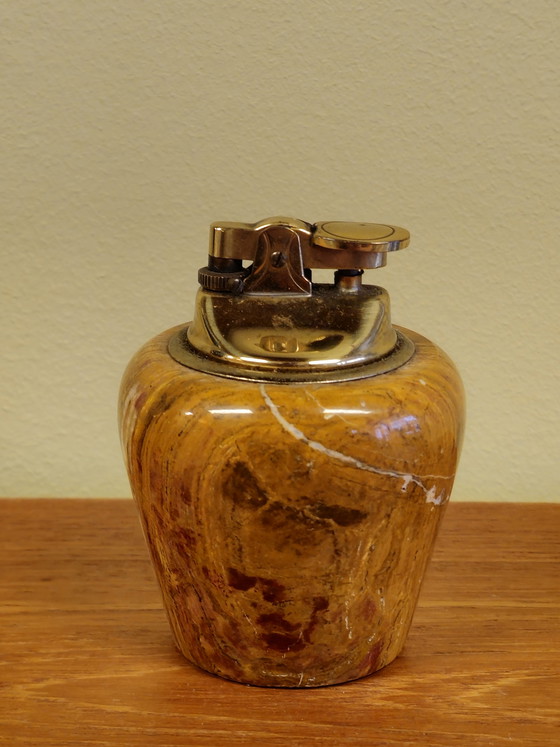 Image 1 of Vintage Onyx Gasfeuerzeug Tischfeuerzeug