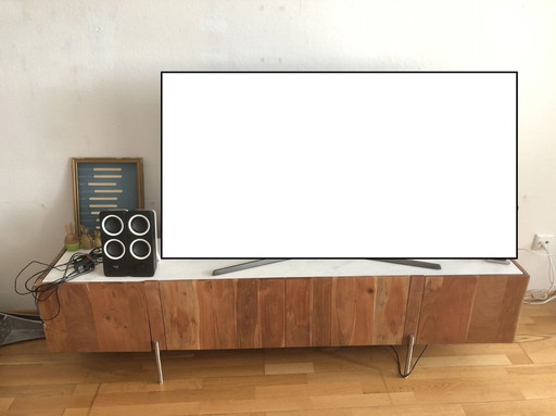 Lowboard Marmor Akazie Holz von Delife