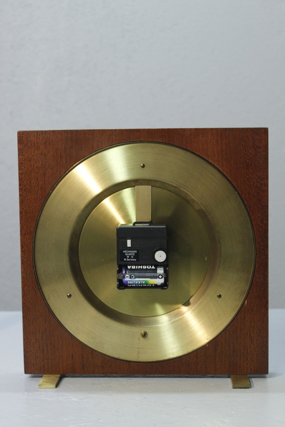 Image 1 of Vintage Kienzle Standuhr Weltzeit 1950S Teak & Messing