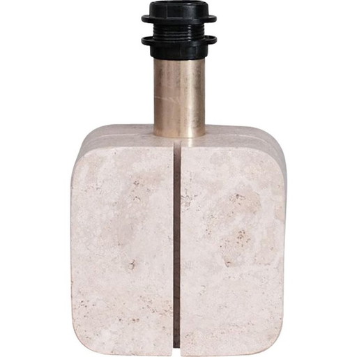 Italienische Travertin-Tischlampe aus der Mitte des Jahrhunderts, 1970er Jahre