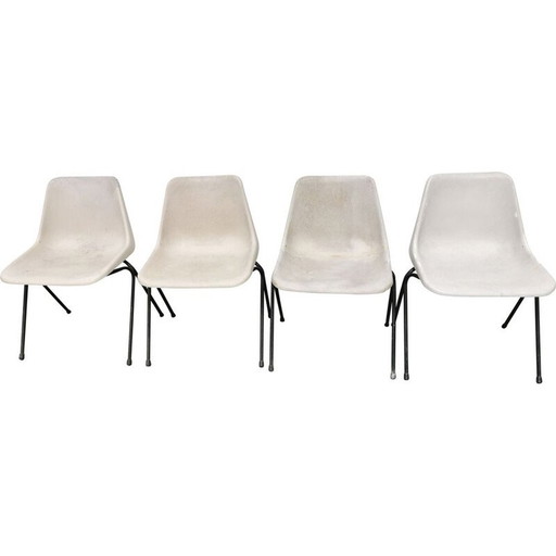 4 Vintage-Stühle von Robin Day Polyprop