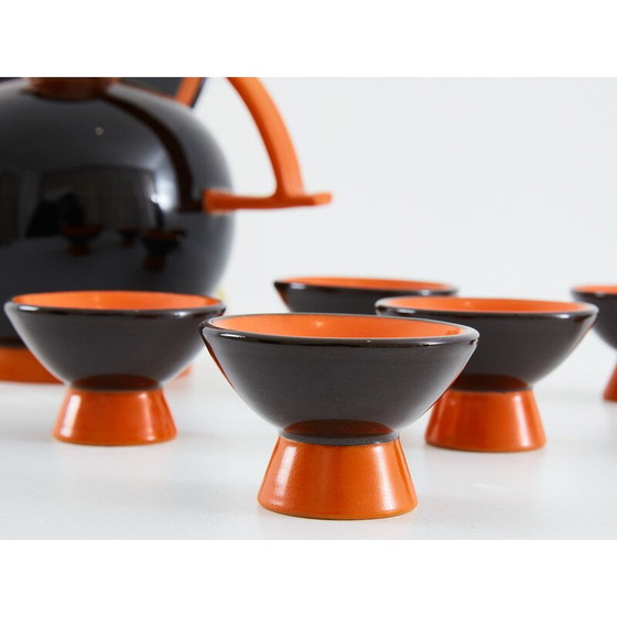 Image 1 of Keramische Likördose von Dante Baldelli für Rometti Umbertide, Italien 1930