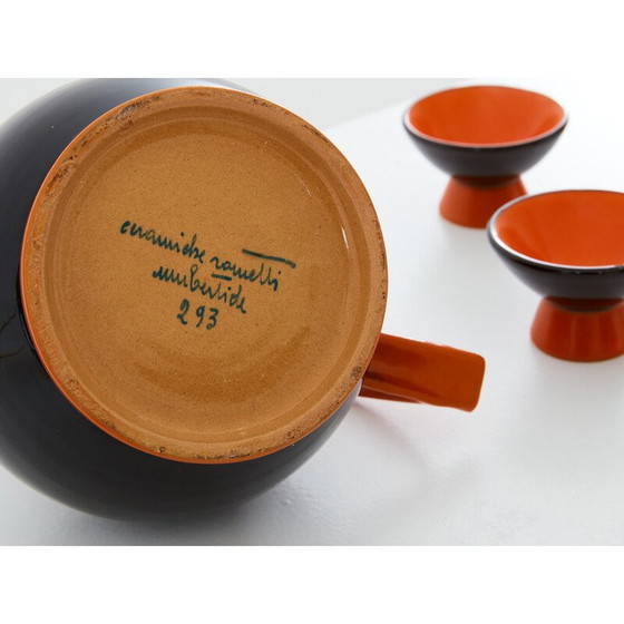 Image 1 of Keramische Likördose von Dante Baldelli für Rometti Umbertide, Italien 1930