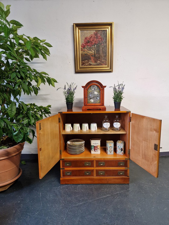 Image 1 of Vintage Kommode Campaign Stil Englisch Military Maritime