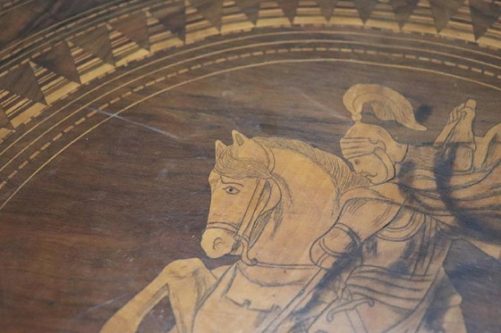 Image 1 of Antiker runder Beistelltisch aus Holz, 19. Jahrhundert