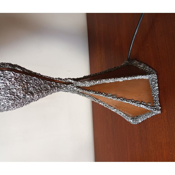 Image 1 of Vintage-Skulptur-Lampe aus Kupfer und geschmolzenem Metall, 1990