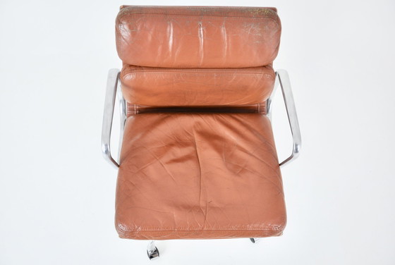 Image 1 of Soft Pad Chair aus Leder von Charles & Ray Eames für Herman Miller, 1970er Jahre