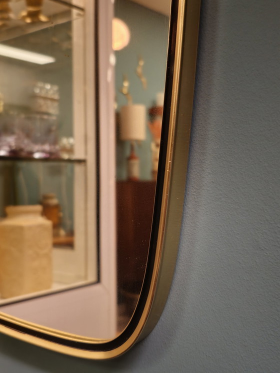 Image 1 of Vintage Wandspiegel Spiegel Messing Gold