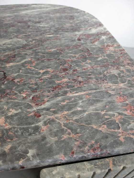 Image 1 of Italienischer Marmor Couchtisch in Augenform 1970er Jahre