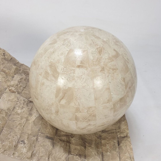 Image 1 of Vintage Couchtisch aus Mactan-Stein von Magnussen Ponte, 1980