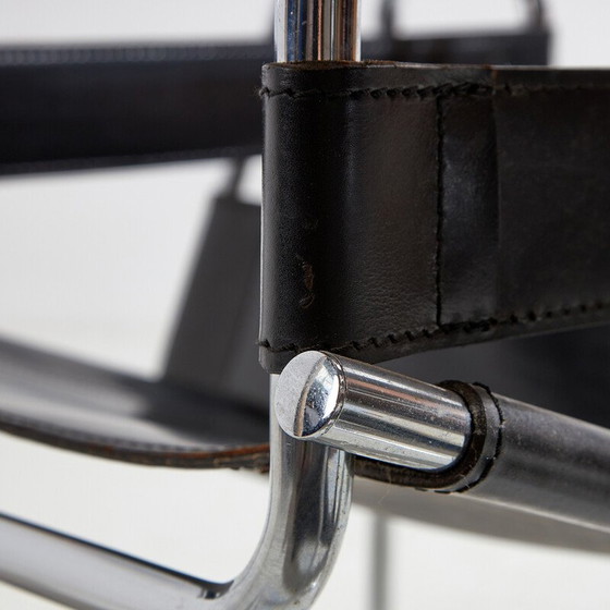 Image 1 of Vintage-Rohrstühle aus Chromstahl und Leder, 1980