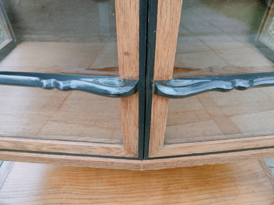 Image 1 of Einzigartiger Art Deco Schrank Amsterdam Schule Vitrine Schrank