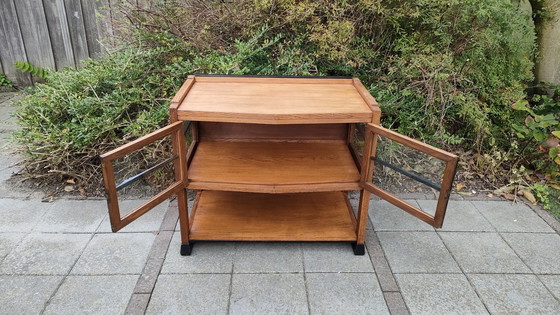 Image 1 of Einzigartiger Art Deco Schrank Amsterdam Schule Vitrine Schrank