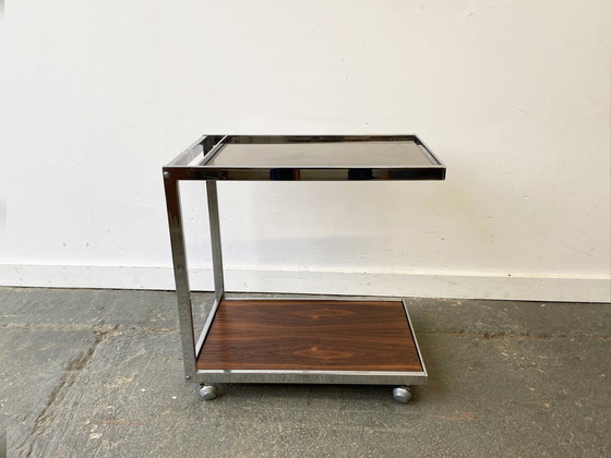 Image 1 of 1960'S Mid-Century Modern Drinks Trolley und passender Couchtisch von Mda (Miller Design Associates)