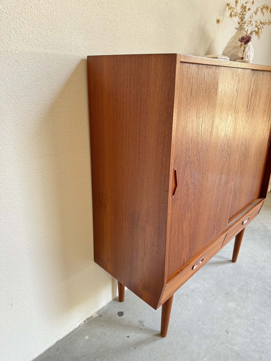 Image 1 of Schmales Highboard aus Teakholz