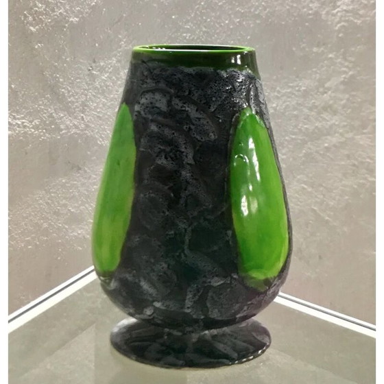 Image 1 of Grüne Vase aus Keramik, 1960