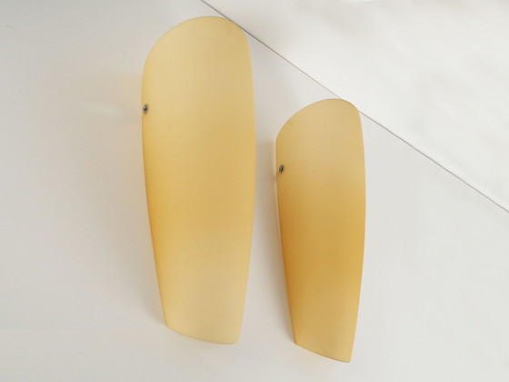 Image 1 of Satz von zwei Wandlampen, Muranoglas, italienisches Design, 1980er Jahre, Herstellung: Victoria