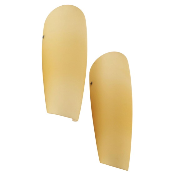 Image 1 of Satz von zwei Wandlampen, Muranoglas, italienisches Design, 1980er Jahre, Herstellung: Victoria
