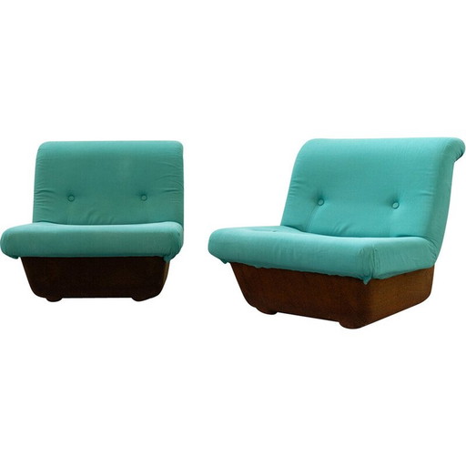 Paar Vintage-Sessel aus Fiberglas für Lev und Lev, 1970