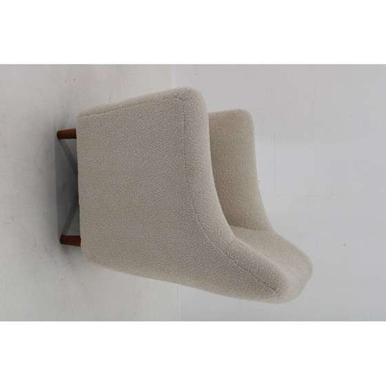 Image 1 of Vintage-Sessel aus Boucle-Stoff, 1970er Jahre