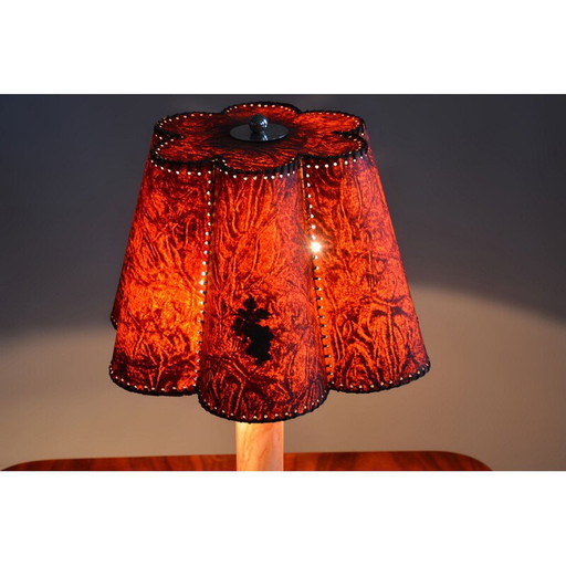 Vintage Art Deco Tischlampe aus Chromstahl und Marmor, Tschechoslowakei 1920