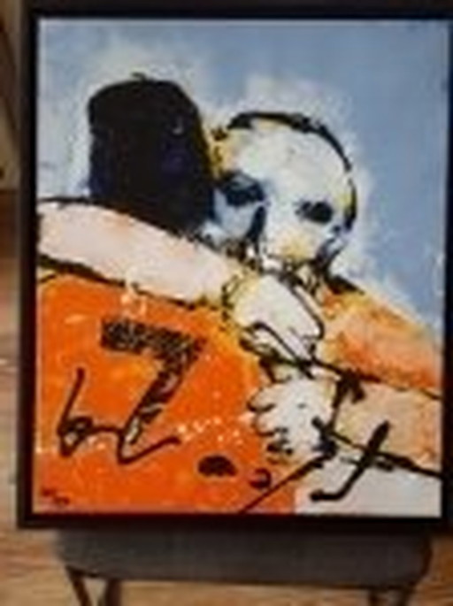 Herman Brood - Baseballer Nr. 7, Auf Leinen