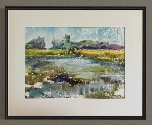 Eugene Eechaut 1928-2019 Bezauberndes Aquarell / Galerie Pfeiffer 1977