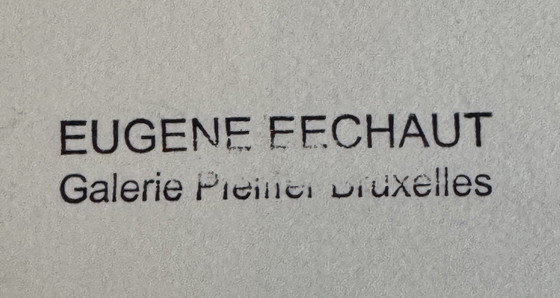 Image 1 of Eugene Eechaut 1928-2019 Bezauberndes Aquarell / Galerie Pfeiffer 1977