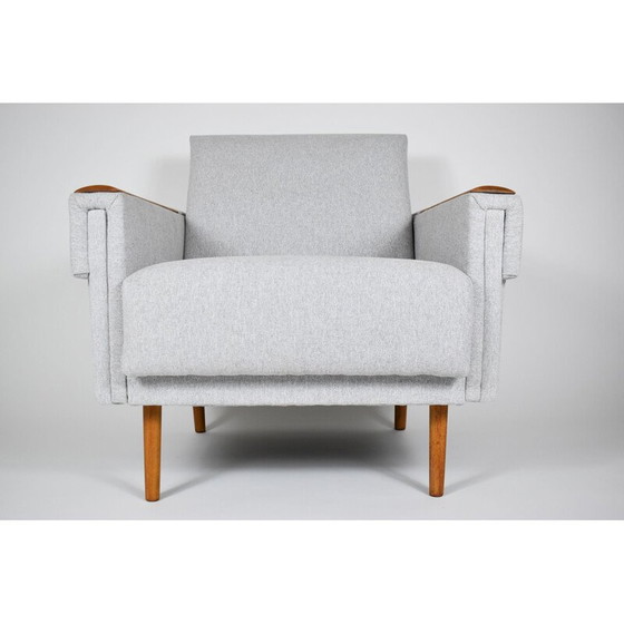 Image 1 of Vintage DDR Sessel grau Stoff 1960s