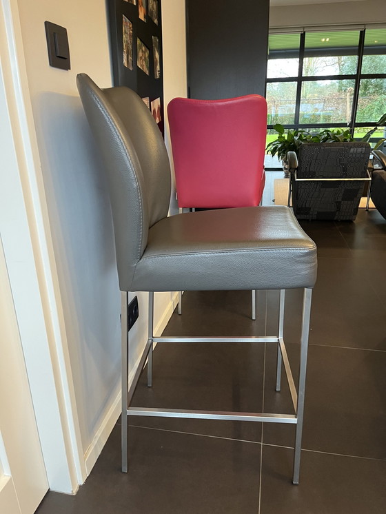 Image 1 of Bert Plantagie 4 Leder Barhocker