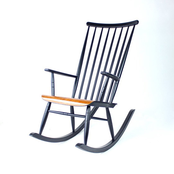 Image 1 of Vintage Schaukelstuhl aus Buchenholz von Varjosen Puunjalostus, Finnland 1960er Jahre