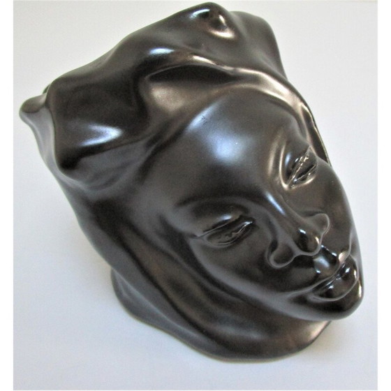 Image 1 of Anthropomorphe Vintage-Keramik mit schwarzer Glasur, 1960