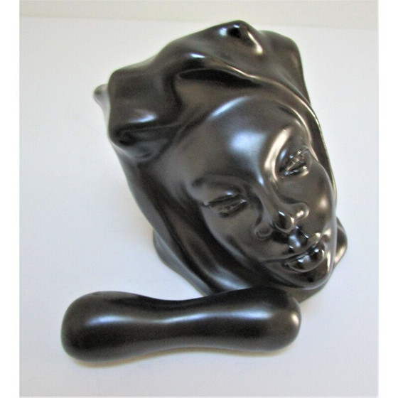Image 1 of Anthropomorphe Vintage-Keramik mit schwarzer Glasur, 1960