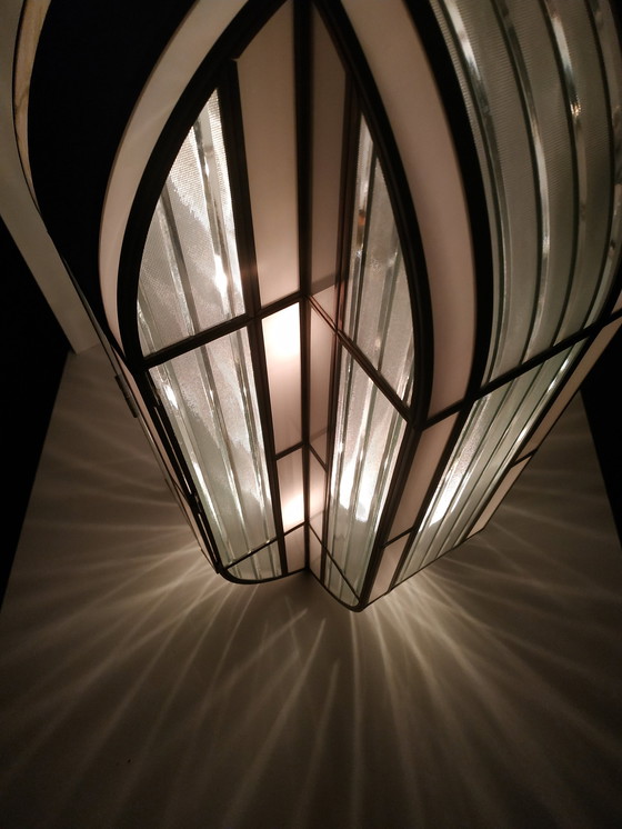 Image 1 of Einzigartiges Set von 'High End' Lampen im Art Deco Stil von Fredrick Ramond Glassman (Frank Lloyd Wright Stil)