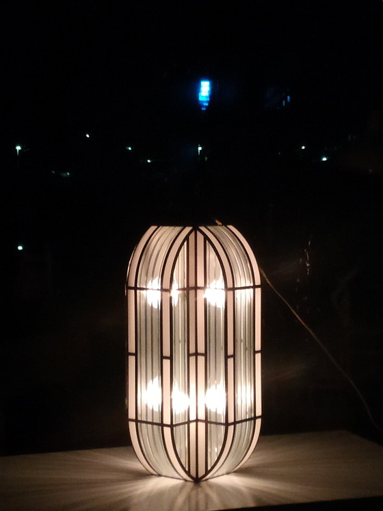 Image 1 of Einzigartiges Set von 'High End' Lampen im Art Deco Stil von Fredrick Ramond Glassman (Frank Lloyd Wright Stil)