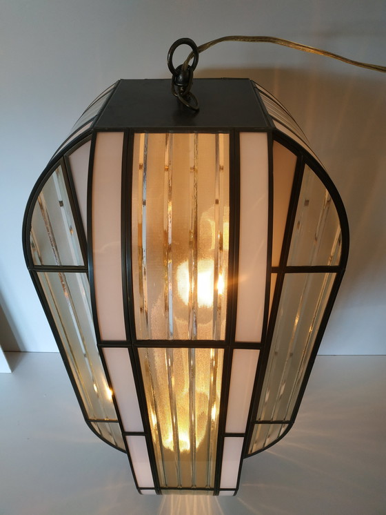 Image 1 of Einzigartiges Set von 'High End' Lampen im Art Deco Stil von Fredrick Ramond Glassman (Frank Lloyd Wright Stil)