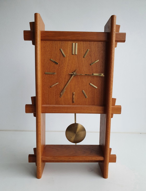 Image 1 of Dänische Teakholz-Uhr