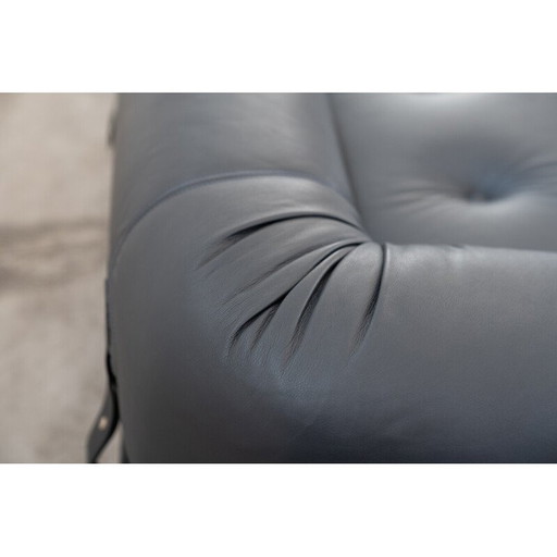 Vintage Anfibio Schlafsofa aus Rindsleder und Eisen von Alessandro Becchi für Giovannetti Collezioni, 1970