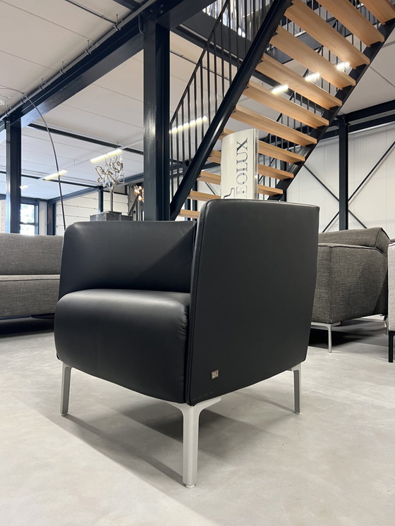 Image 1 of Rolf Benz 392 Sessel schwarzes Leder 